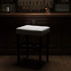 Tabouret de bar moderne en cuir PU sans dossier, tabouret de comptoir rembourré pour cuisine - Product Image 4