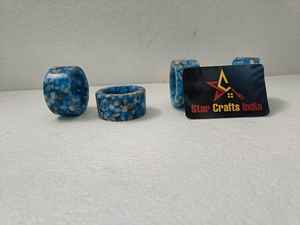 Best Selling Modern Eco-Friendly Durable Napkin Rings Natural Stone Terrazzo Embedded <b>Epoxy</b> Resin Back School <b>Table</b> Napkin Ring - Product Image 4