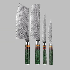Ensemble de couteaux de chef en acier Damas de haute qualité avec étui en cuir, couteaux de cuisine faits à la main pour la cuisine quotidienne et l'utilisation en restaurant - Product Image 5