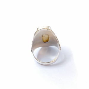 แหวนเงินแท้ 925 ประดับมุกดีไซน์เนปาล สำหรับทุกเพศ - Product Image 4