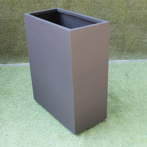 Modern Rectangular Grey FRP Planter Smooth Matt Finish High Quality Durable Lightweight Indoor <b>Outdoor</b> Floor Home Office Export - Product Image 5
