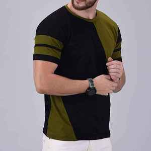 Custom Men's Casual T-shirts Bulk Wholesale 100% Cotton Premium 180g Knitted Breathable Eco-Friendly Plain Dyed Print <b>Light</b> - Product Image 3