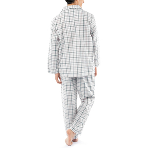 <b>Mens</b> Button Front Pajama Set Soft Comfortable Sleepwear Two Piece Home <b>Lounge</b> Clothing Long <b>Pants</b> Classic Night Wear For Adults - Product Image 2