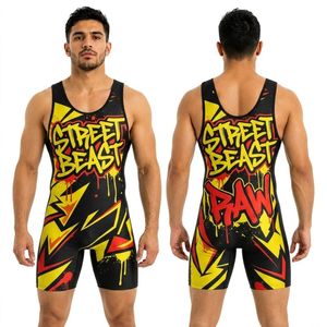 Singlet de Lucha Libre con Ilustración de León en Bronce Blanco, Sublimado, Suave, Elástico y de Primera Calidad - Product Image 3