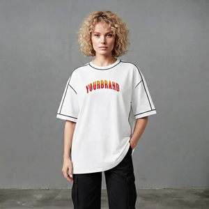 Camiseta de Secado Rápido para Mujer, Unisex de Lujo, 100% Algodón, Oversize, Ecológica, con Serigrafía Frontal Personalizada, Manga Corta - Product Image 1