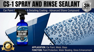 CS-1 Spray Rinse Rinse Sealant 3H Hardness Silane Compound 95~105 Contact Angle Water Beading Gloss Enhancement for Car Paint - Product Image 4