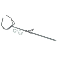 Extracteur de veau à cliquet 65 pouces, manuel, en acier inoxydable, autoclavable, pour usage vétérinaire, avec chaîne et poignée rouge