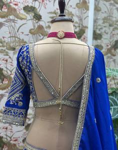 Modern Embossed Chinon Silk Lehenga Choli-Perfect <b>Blend</b> of Elegance & Tradition for Party Occasions All Seasons Quick Dry - Product Image 6