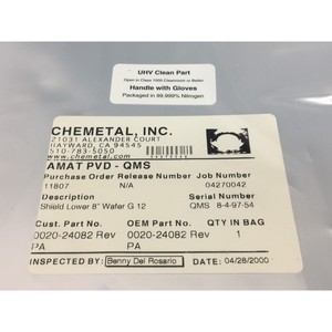 AMAT 0020-24082 PROTECCIÓN INFERIOR TIPO OBOE DE 8 PULGADAS G 12, 152433 - Equipo y Piezas de Semiconductores de Confianza de la Marca Global Legacy - Product Image 3