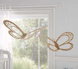 Decoración Bohemia de Ratán Natural, Juego de Mariposas para Niños, Adorno de Pared, Trenzado a Mano, Accesorios para Cuarto de Bebé, Arte y Manualidades - Product Image 5