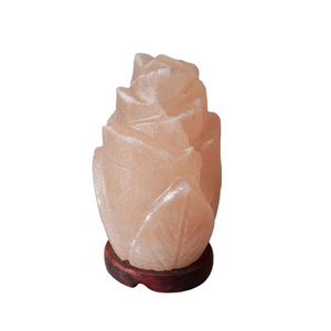 Lámpara de Sal del Himalaya Tallada a Mano, Flor de Sal Rosa, Luz Decorativa de Cristal de Sal, Flores para Boda y Decoración del Hogar - Product Image 3