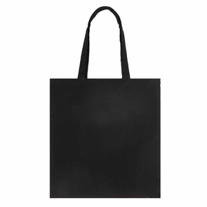 Eco-World Black <b>Canvas</b> Tote Bag PP Webbing Shoulder Handle Zipper Closure Geometric Pattern Fashion Style Medium Size Daily West - Product Image 3