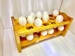 Wooden <b>Egg</b> Rack Holder 12-<b>Egg</b> Capacity <b>Eco</b>-Friendly Dishwasher Safe Durable Kitchen Storage Organizer - Product Image 3