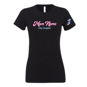 Camiseta negra Jack and Jill Mom para mujer, camiseta informal de algodón con estampado, suave y cómoda, para uso diario, eventos familiares, ropa a juego - Product Image 1