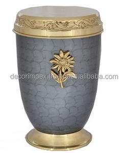 Nouvelle édition crémation adulte sculpture à la main avec des fleurs en relief vertes cendres humaines funérailles faites à la main pour les cendres commémoratives funéraires - Product Image 6