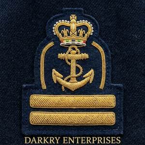 Écusson de grade brodé à la main en fil de bullion, style marine, avec ancre dorée et 3 étoiles, service personnalisé pour uniforme de mode maritime - Product Image 4