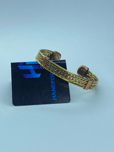 Handforge Global Impex HGI-098765 Women's Men's <b>Copper</b> Brass Gold Plated Vintage Cuff <b>Bracelet</b> Bulk High Quality Wedding Jewelry - Product Image 3