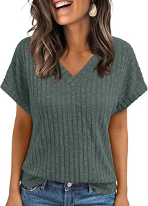 Camiseta informal estampada para mujer, camiseta de manga corta de verano, tela suave transpirable, Top ligero y cómodo para uso diario femenino - Product Image 6