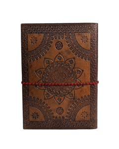 Diario vintage genuino con relieve, color marrón antiguo, con cierre de cordón rojo, cuaderno de escritura con encuadernación celta, al por mayor - Product Image 2