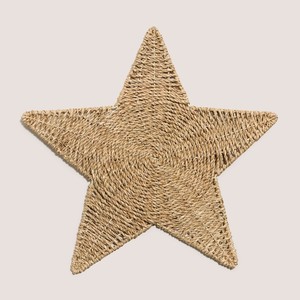 Manteles individuales de hierba marina tejidos con forma de estrella, accesorios para mesa de comedor, manteles individuales de hierba marina natural. - Product Image 2