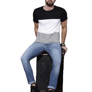 Block <b>Color</b> Men's Clothing Plus Size T <b>Shirts</b> Short Sleeve Cotton Breathable O Neck OEM Custom Design Summer Men's T <b>Shirts</b> 2025 - Product Image 2