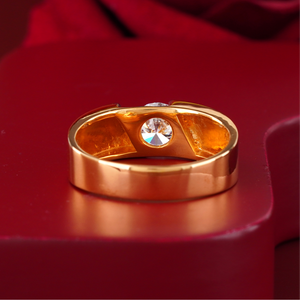 Anillo de Diamante Cultivado en Laboratorio con Corte Esmeralda de 1.03 CT para Hombre, Oro Amarillo de 14K, Engaste de Garras, VVS1 VS2, Anillo de Boda, DEF Solitario - Product Image 4