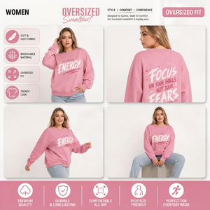 Sweat-shirt surdimensionné imprimé personnalisé pour femme, pull en molleton bouclette à manches longues, haut de survêtement pour l'hiver - Product Image 5