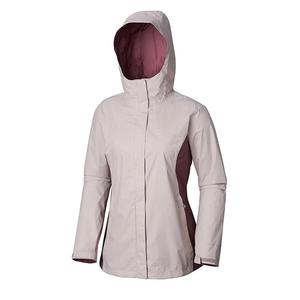 <b>Women's</b> Hooded Waterproof <b>Jacket</b> Full Sleeve Polyester Outerwear Autumn <b>Utility</b> Style Regular Fit Contrast Color Zipper Closure - Product Image 3