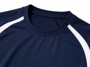 Camiseta de Manga Corta con Cuello Redondo para Hombre, Color Azul Marino, 100% Poliéster, Tejido Ecológico, Lavado, Corte Regular Informal - Product Image 4