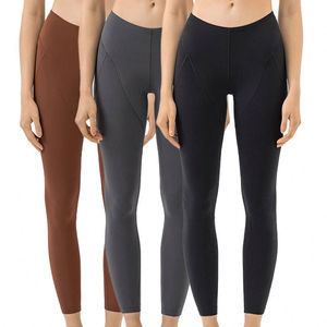 Leggings tricotés mi-taille pour femmes, personnalisables avec logo, sans couture, respirants, pour le fitness, la gym et le yoga, collection été – Qualité supérieure, prix de gros - Product Image 2