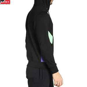 Sudadera con Capucha para Hombre INDEX SPORTSWEAR, Diseño Color Block, Corte Regular, Estilo Deportivo Otoñal, Negro, Verde, Morado, Tejido de Punto - Product Image 2