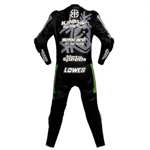ชุดแข่งรถมอเตอร์ไซค์ Alex Lowes WSBK หนังวัว/หนังจิงโจ้ สำหรับขับขี่/แข่งรถ ยี่ห้อ Rawasaki ระดับ CE Level 2 - Product Image 2