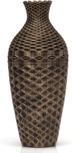 Vase de table en bronze fait main, expression artistique, design rustique, hauteur 28 cm, diamètre 12 cm - Product Image 3