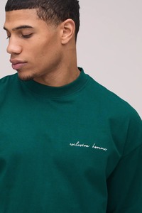 mens heavy cotton oversized <b>tshirt</b> boxy fit drop shoulder loose fit streetwear <b>tshirt</b> factory direct supplier - Product Image 2