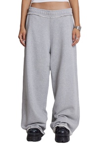 Pantalon de survêtement évasé 2025 coton sur mesure pour hommes Streetwear unisexe pantalon de survêtement ample à jambe large avec style avant plat - Product Image 4