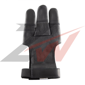Guantes de Tiro con Arco de Cuero con Protección para 3 Dedos, Diseño Superior, para Deportes, con Correa Ajustable de Gancho y Bucle en la Muñeca, Protección Completa para los Dedos - Product Image 2