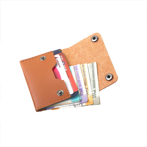 Minimalist Genuine Leather Slim 4 Inch Credit <b>Card</b> <b>Wallet</b> <b>Card</b> Holder Zipper Closure Customized Color OEM Brand 30mm Thickness - Product Image 3
