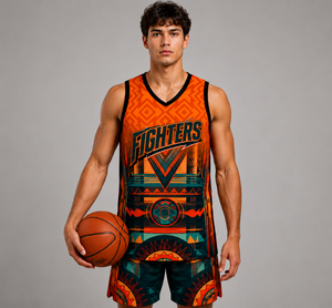 Maillots de basket-ball pour hommes de haute qualité, design tendance, personnalisés, ensembles d'uniformes d'équipe, tendance du moment, col en V, sans manches, écologiques, séchage rapide - Product Image 1