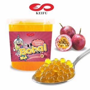 KEI FU Passion Fruit <b>Popping</b> <b>Boba</b> 3.2KG Super Sour Tropical Pearls Ready to Eat Out Bottle HALAL Certified for Bubble Tea Shops - Product Image 2