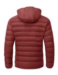 Custom <b>Hooded</b> Windproof 100% Cotton Puffer <b>Jacket</b> for <b>Men</b> Quilted <b>Padded</b> Winter Outerwear Personalized Logo Private Label - Product Image 4