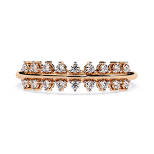 แหวนเพชรทองคำขาว 14k สำหรับผู้หญิง ทรงกลมเจียระไนแบบบริลเลียนท์ คลาสสิก สามารถสวมซ้อนกันได้ เหมาะสำหรับเป็นเครื่องประดับหมั้น - Product Image 2
