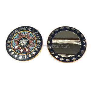 Miroir de poche décoratif compact à paillettes de qualité supérieure pour cadeaux de mariage et usage personnel - Product Image 3