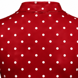 Red Polka Dot Women <b>Mock</b> <b>Neck</b> Short Sleeve T Shirt Slim Fit Stretch Casual Printed <b>Top</b> Fashion Summer Apparel Wholesale Custom - Product Image 4