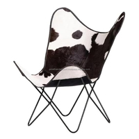 2024 dernière chaise en cuir de Style industriel moderne maison Bar appartement meubles papillon chaise en fer pour salon cuisine