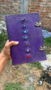 Seven Chakra Leather Journal Notebook Handmade Spiritual Diary Vintage Embossed Cover Writing <b>Book</b> for Meditation Yoga Travel - Product Image 2