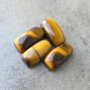 Natural Tiger Eye Cabochon Big Rectangle <b>Cushion</b> Shape Flat <b>Back</b> Calibrated Gemstone - Product Image 1