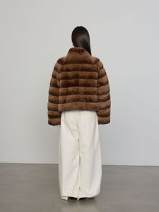 Chaqueta de Invierno para Mujer UNIZA, Estilo Blusón, Ecológica, de Piel Sintética, Gruesa, de Manga Larga, con Forro de Poliéster - Product Image 3