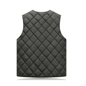Gilet matelassé sans manches personnalisé pour homme, multi-poches, col en V, fermeture éclair, décontracté, hiver, couleur unie, réversible - Product Image 6