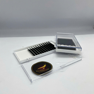 Extensions de cils individuelles en soie, vison et cachemire coréens de haute qualité, avec logo personnalisé, plateau d'extensions de cils avec courbure CC DD, vente en gros - Product Image 6