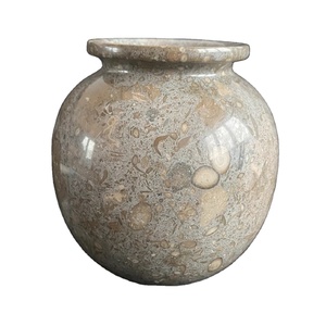 Pot Matka en marbre unique, pot à fleurs en onyx, pot à fleurs en marbre artisanal - Product Image 3